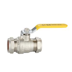PlumbRight 22mm Lever Ball Valve Cxc Yellow Handle
