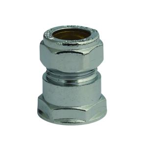 Compression Chrome Straight Coupling Fi 12 x 15 mm
