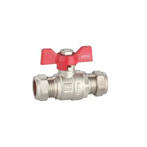 PlumbRight 15mm T-bar Valve Red