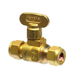 PlumbRight Isogas Brass Isolating Valve 10mm