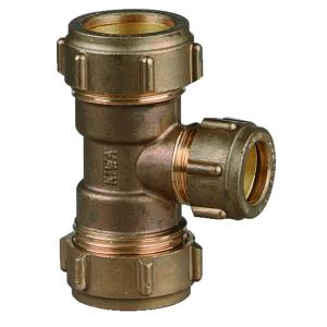 Reduced Branch Tee Compression DZR 22 x 22 x 15 mm