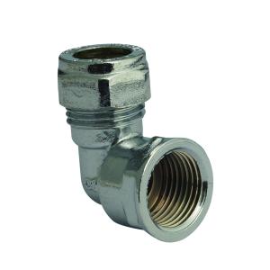 Elbow Chrome Compression FI 15 mm x 1/2in