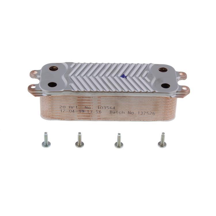 Glow-worm 0020014403 Plate Heat Ex Chan Ger (20 Plts) U/Com 38CXI F/Com 35CX