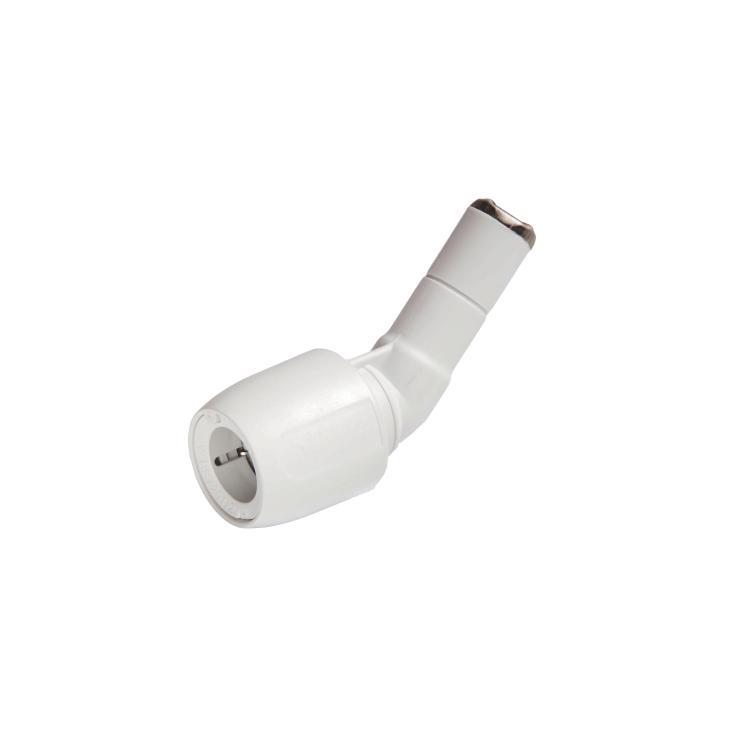 Hep2O Obtuse Bend 135 Degree Single Socket Elbow White 15mm - HD8/15W