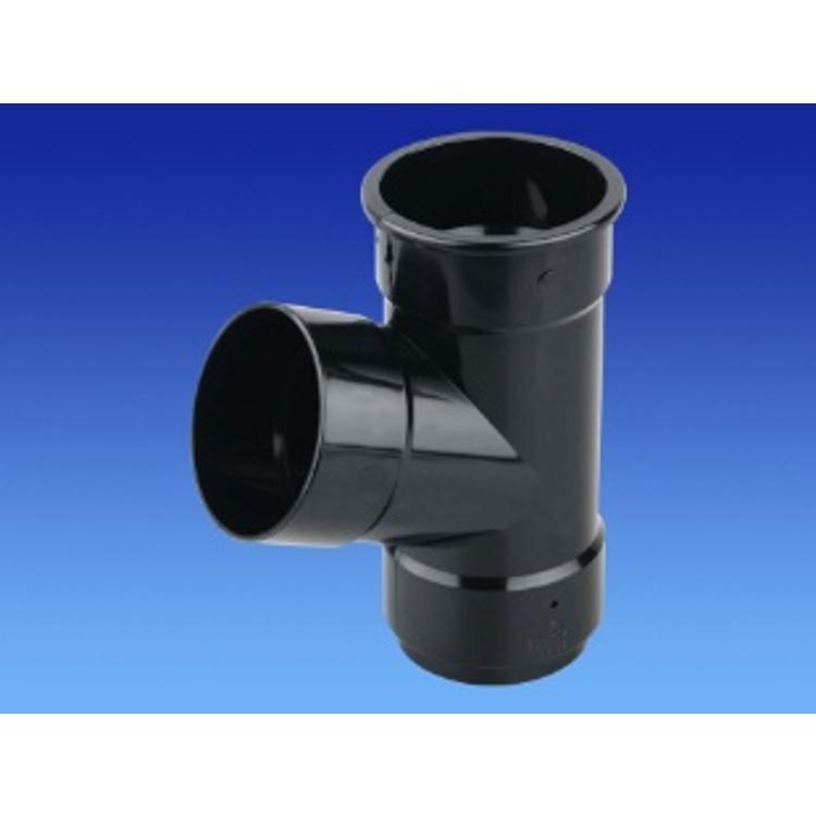 Osma Roundline Gutter Pipe Branch 67.5 Degree 68mm Black 0T035