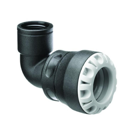 Plasson Push-Fit Female Thread to push-fit Elbow 25mm x 3/4" - 1015U0025007