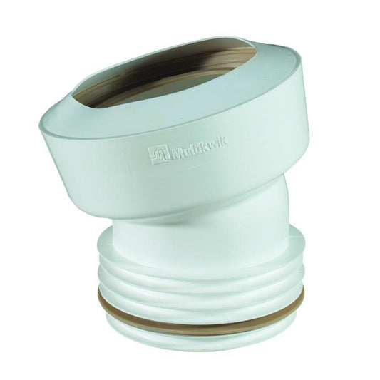 Hunter Multikwik 14 Degree Bend Pan Connector White MKB114