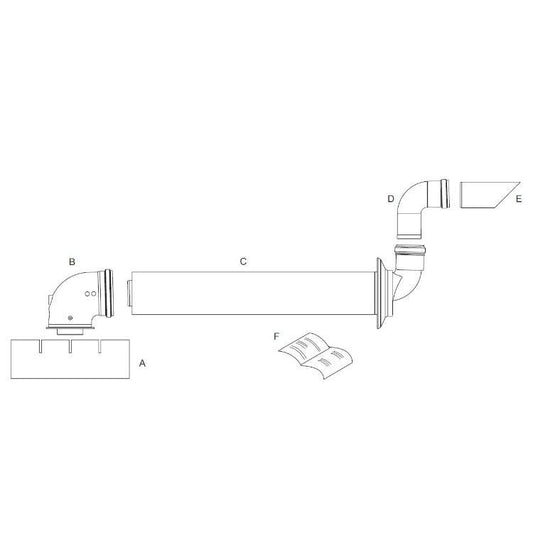 IDEAL V3 FLUE H/LEVEL OUTLET KT 203146