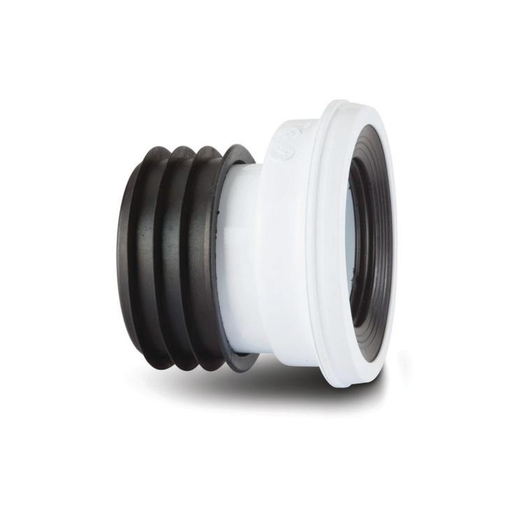 Polypipe Kwickfit Pan Connector 12mm Offset White 110mm SK46