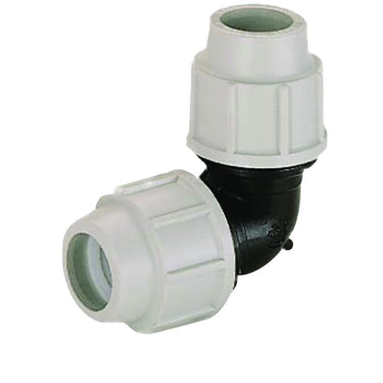 Plasson Compression Fit 90 Degree Water Pipe Elbow 50mm - 7050GG0