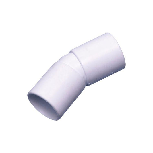 Wavin Osma Solvent Weld Overflow Bend 45 Degree White 21.5mm 1E166W
