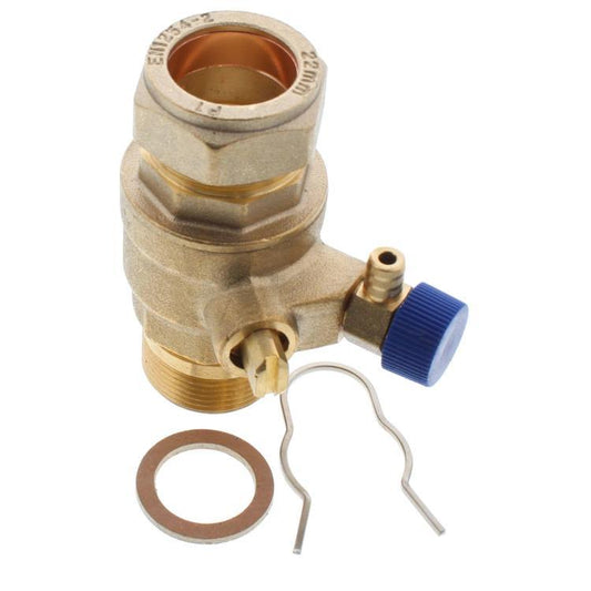 Ideal Boilers 174560 Drain Valve Pack - C/W 22mm Valve