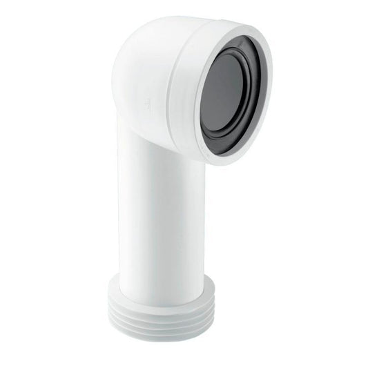McAlpine 90 Degree Bend Adjustable Length Extended Inlet Rigid WC Connector WC-CON8E