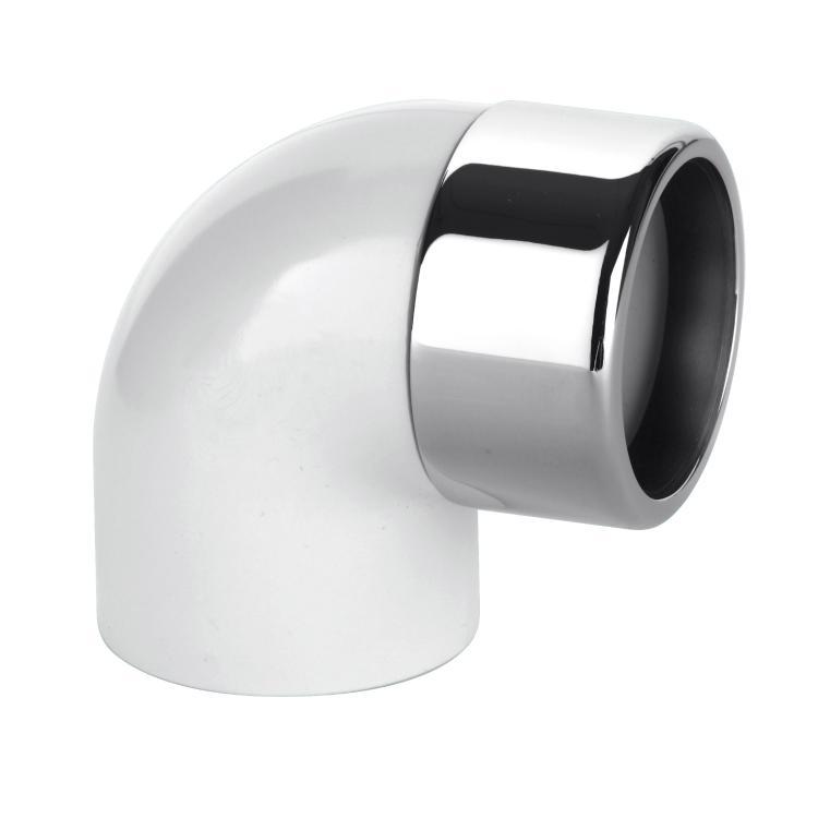 McAlpine Solvent Weld Chrome Plated 90 degree bend x ABS connector 32mm ABS32/35A-CB