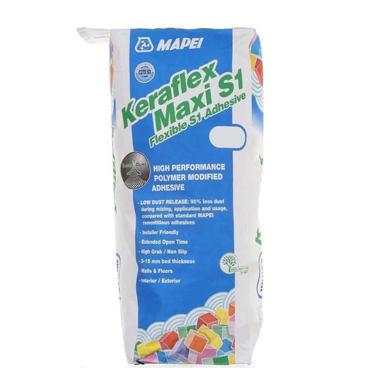 Mapei Keraflex Maxi S1 Flexible Floor Tile Adhesive White 20Kg