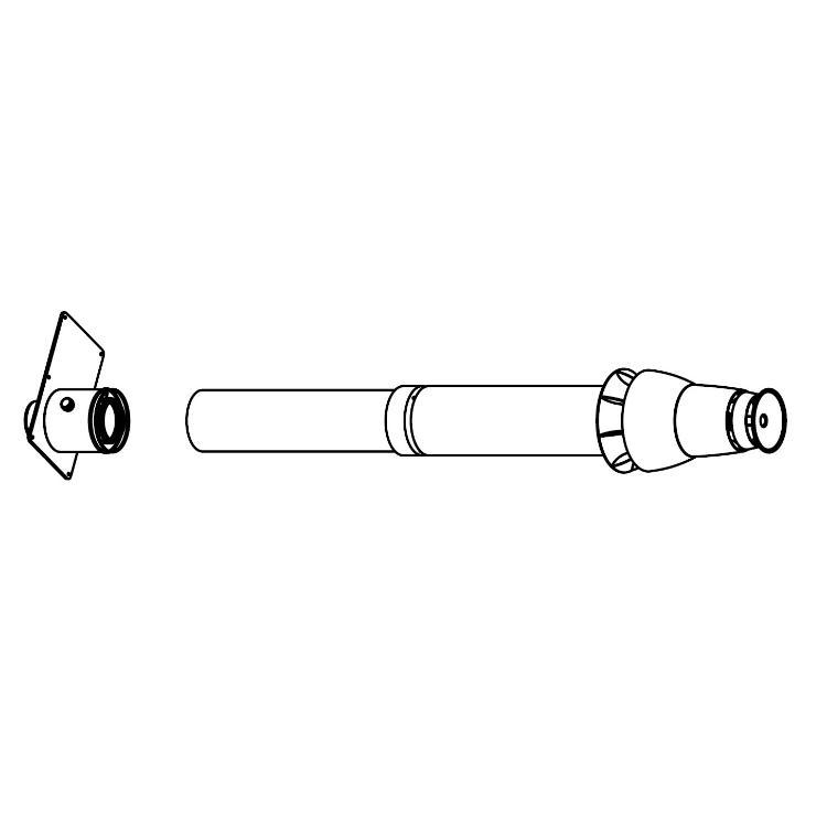 Ideal Vertical Roof Flue Kit 80/125mm