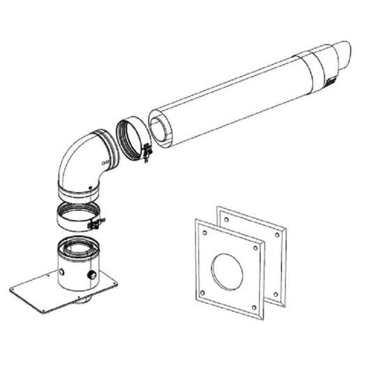 Ideal Horizontal Flue Kit Dia 80/125mm