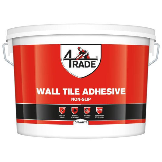 4TRADE Non Slip Off-White Wall Tile Adhesive 10L