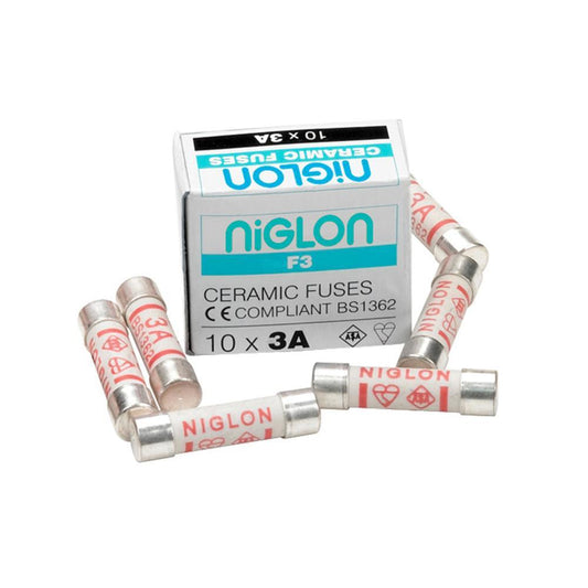 Niglon F3 3 Amp Fuse - Pack Of 10