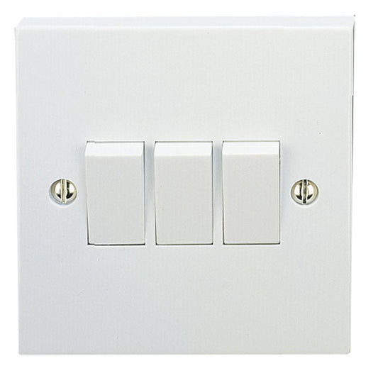 Deta Vimark 3 Gang 2 Way Light Switch - V1205