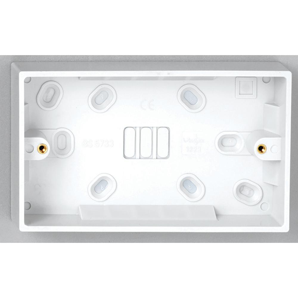 Deta Vimark 2 Gang 35mm Pattress Box - V1223