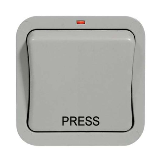 BG 1 Gang 2 Way Retractive Switch Labelled 'PRESS' - WP14