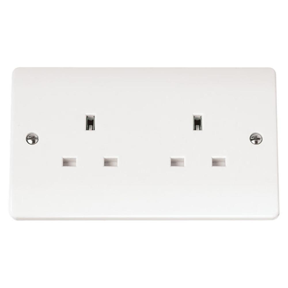 Click Mode 13A 2 Gang Unswitched Socket - CMA032