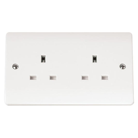 Click Mode 13A 2 Gang Unswitched Socket - CMA032