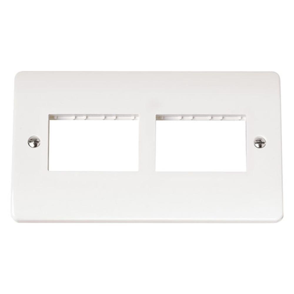 Click Mode CMA406 2 Gang Minigrid Unfurnished Plate - 2 x 3 Apertures - Mode