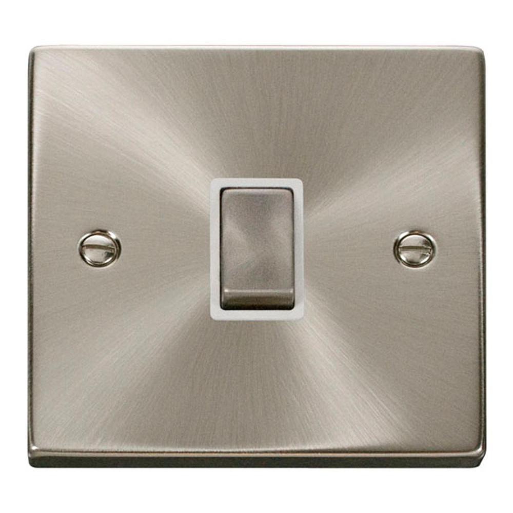 Click Satin Chrome 20A Double Pole Socket - VPSC722WH
