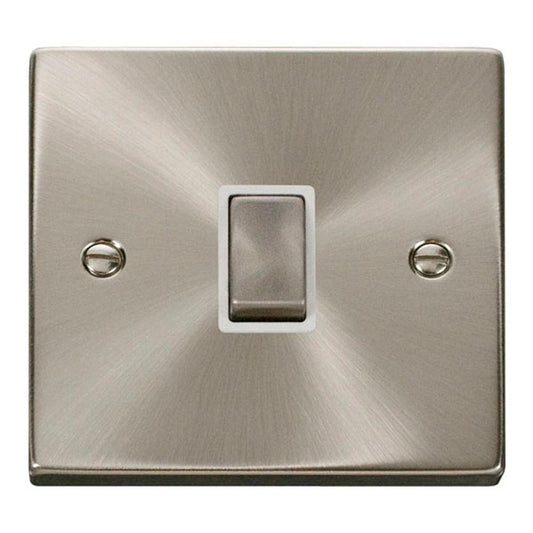Click Satin Chrome 20A Double Pole Socket - VPSC722WH