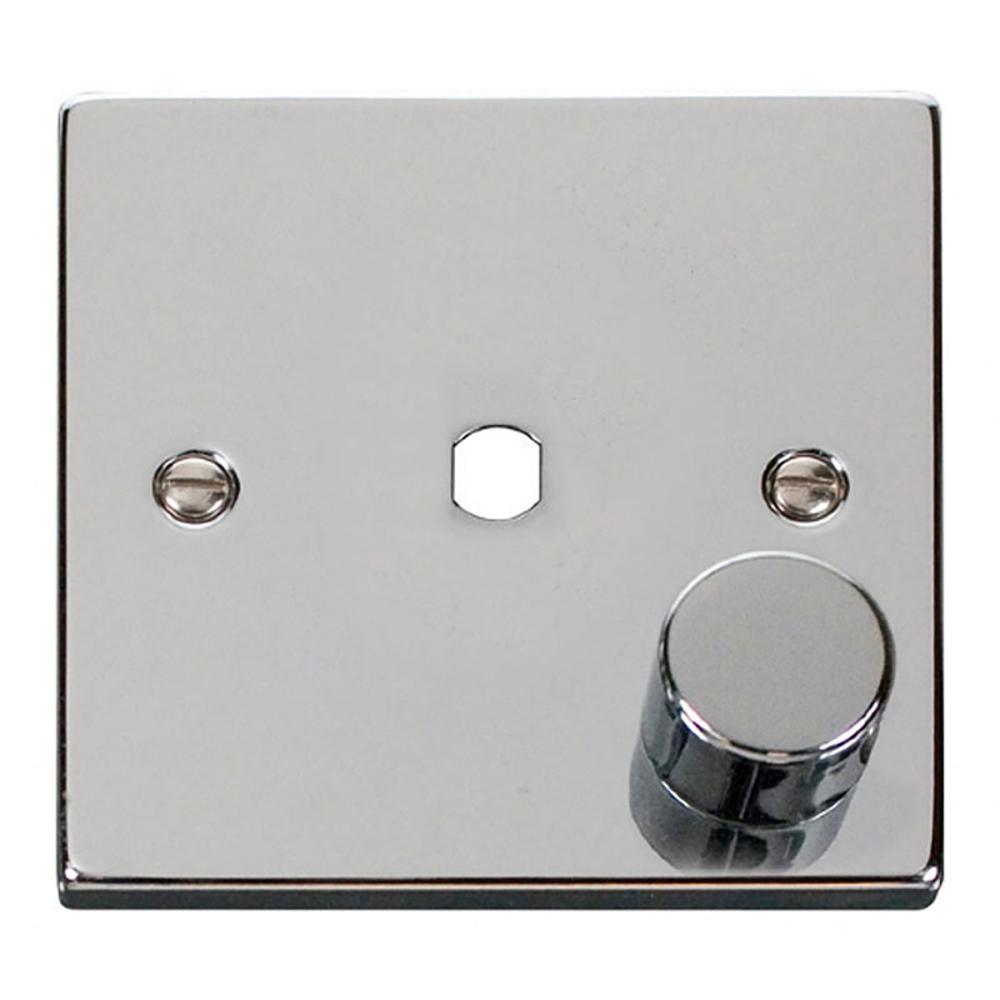 Click Polished Chrome 1 Gang 1 Aperture Unfurnished Dimmer Plate & Knob - VPCH140PL