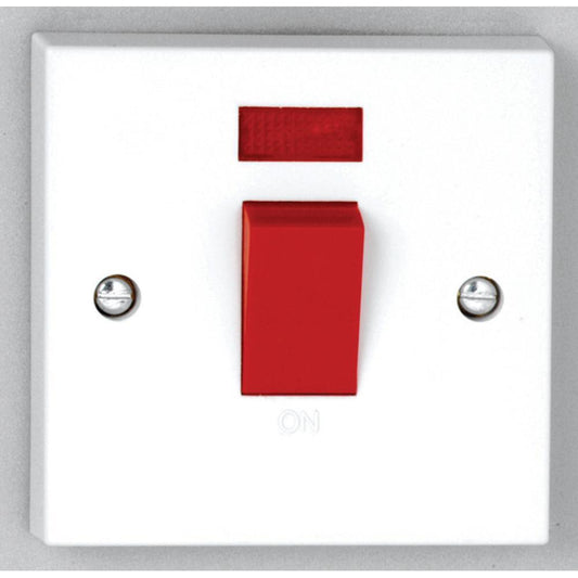 Deta Vimark 50A Double Pole Switch with Neon - V1300P