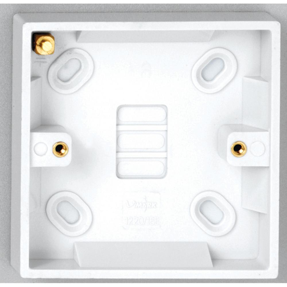 Deta Vimark 1 Gang 16mm Pattress Box - V1220E