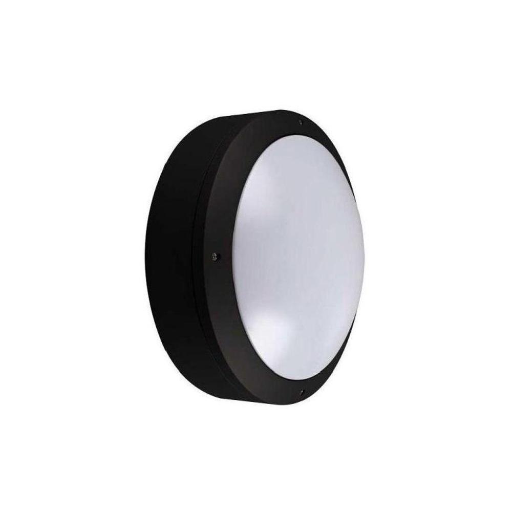 Kosnic KBHDDC3S65/E-BLK Circular Cast Bulkhead Plain Emergency Option Bla