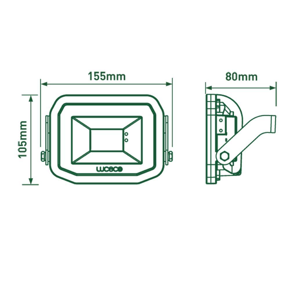Slimline Guardian 15W Neutral White LED Floodlight - LFS12B150