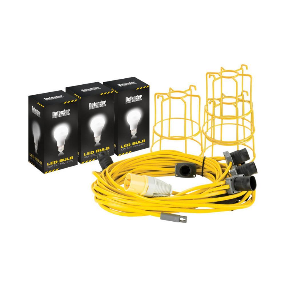 Defender E89811 22m ES LED Festoon Kit (Gls Style Bulb) 110V 100W