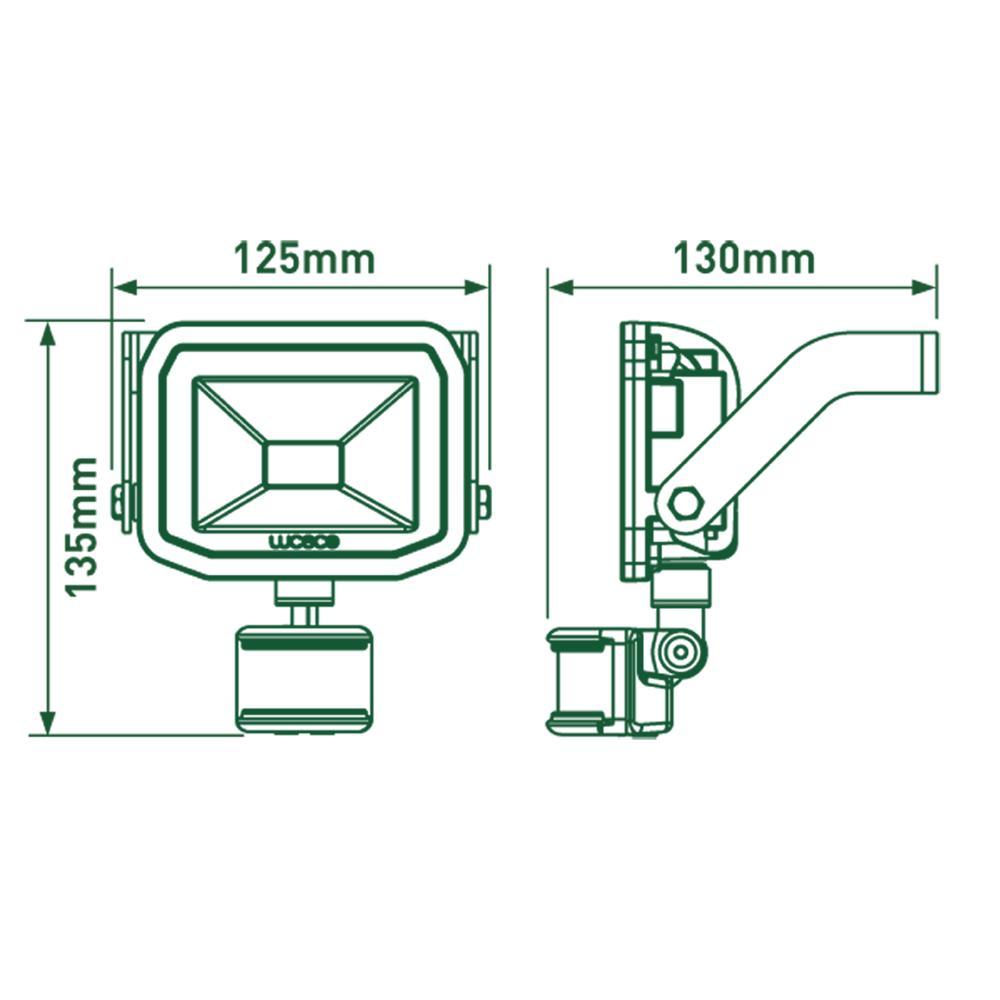 Slimline Guardian 8W Neutral White LED Floodlight with PIR - LFSP6W150