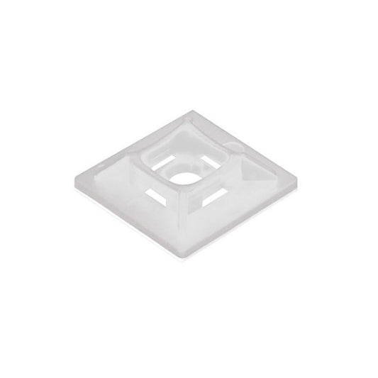 Unicrimp QTB22 25mm 2-WAY Cable Tie Base - Natural - Pack of 100