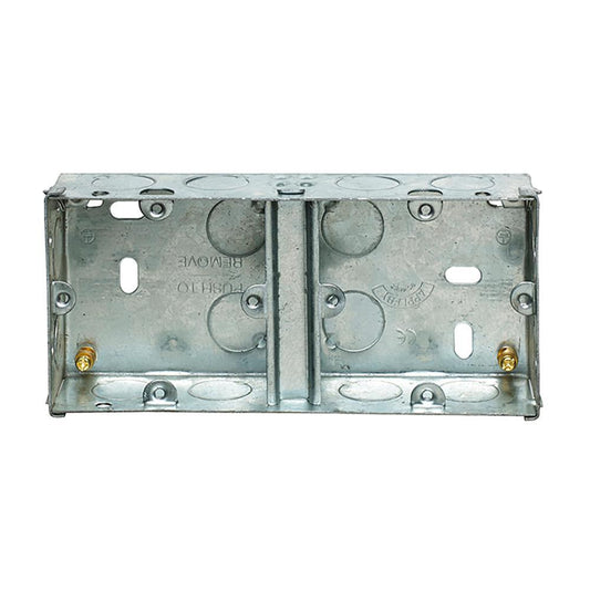 Appleby SB636 2 x 1 Gang 35mm Dual Flush Metal Back Box