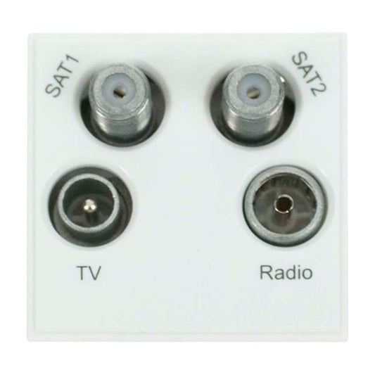 Click New Media MM440WH Quad TV, Radio, Sat 1 & Sat 2 Module - White