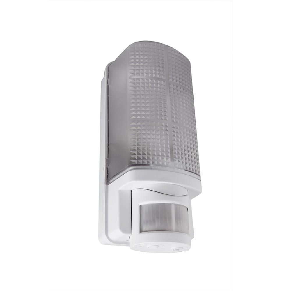 Robus Whitestar IP44 60W Bulkhead with PIR - White
