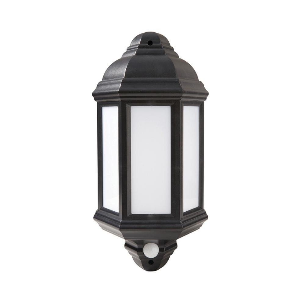 Robus Kerry LED Half Lantern with PIR Black 7W - RKE00740PIR-04