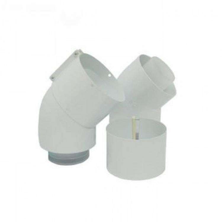 Elbow 45DEG DN60/100 Pp (2 Pieces)