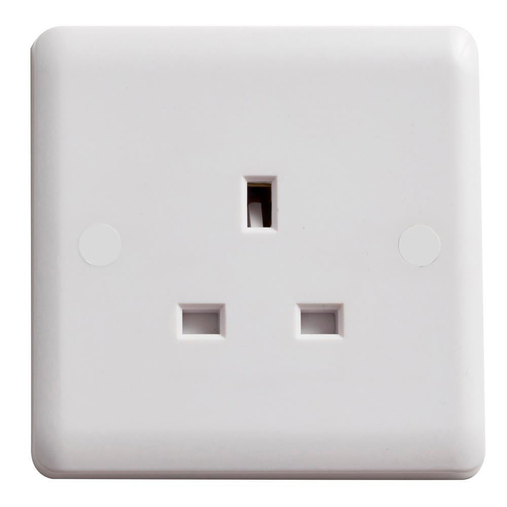 Deta Vimark Curve 13A Single Unswitched Socket - VC1206