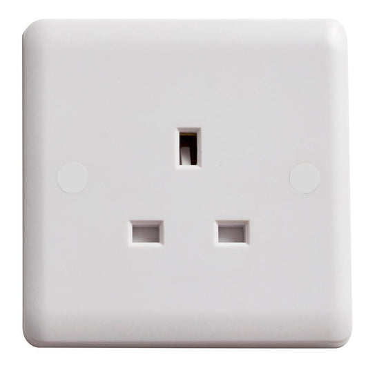 Deta Vimark Curve 13A Single Unswitched Socket - VC1206