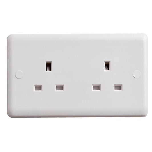 Deta Vimark Curve VC1208 13A 2 Gang Unswitched Socket