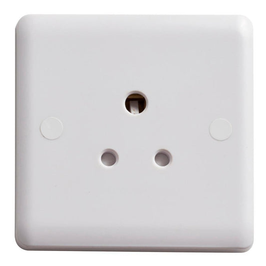 Deta Vimark Curve VC1331 5A 1 Gang Round Pin Unswitched Socket