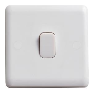 Deta Vimark Curve 10A 1 Gang 1 Way Light Switch - VC1202