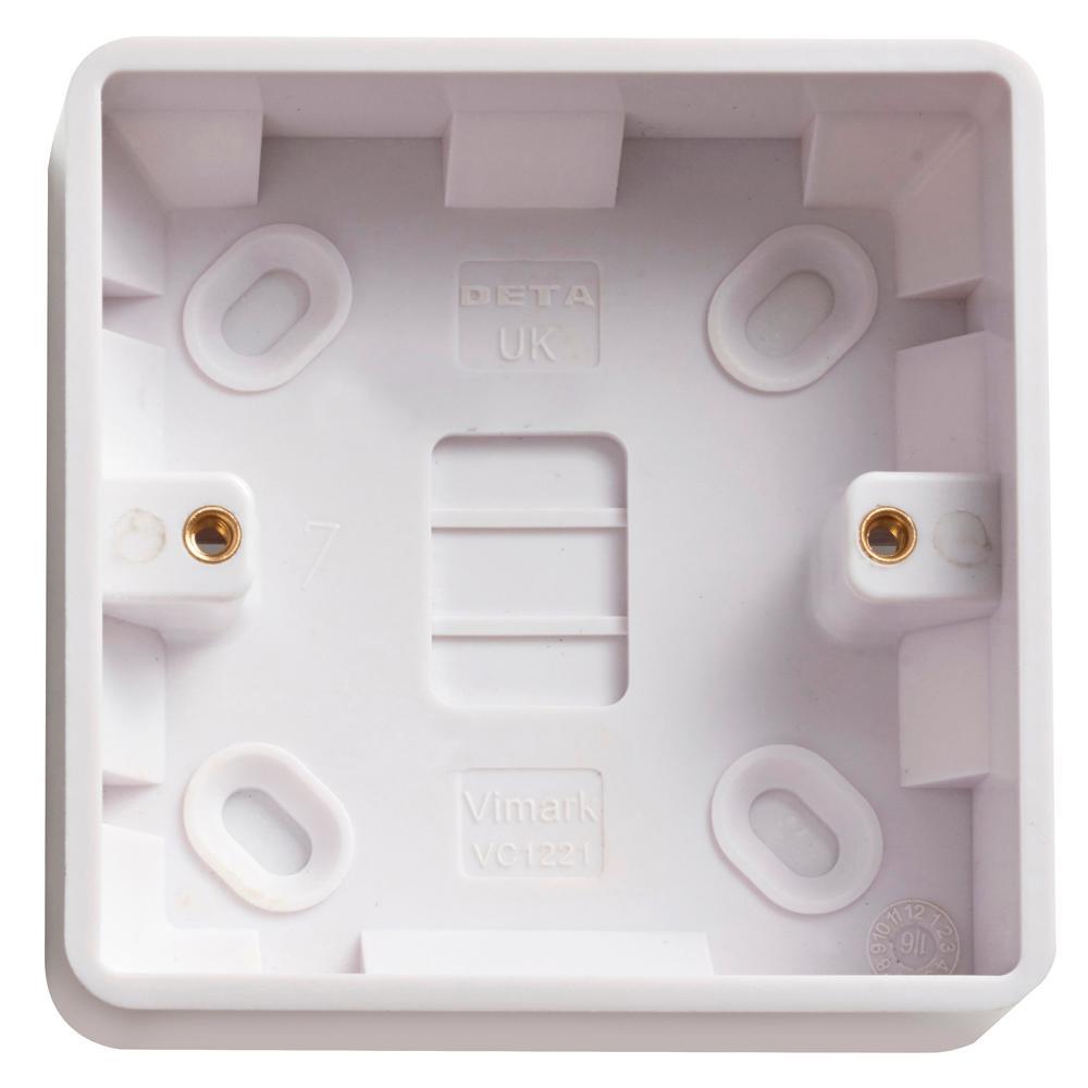 Deta Vimark Curve 1 Gang 25mm Surface Pattress Box - VC1221